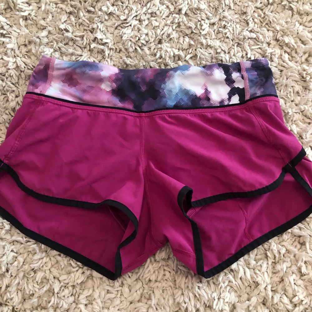 Pink speed up lululemon shorts